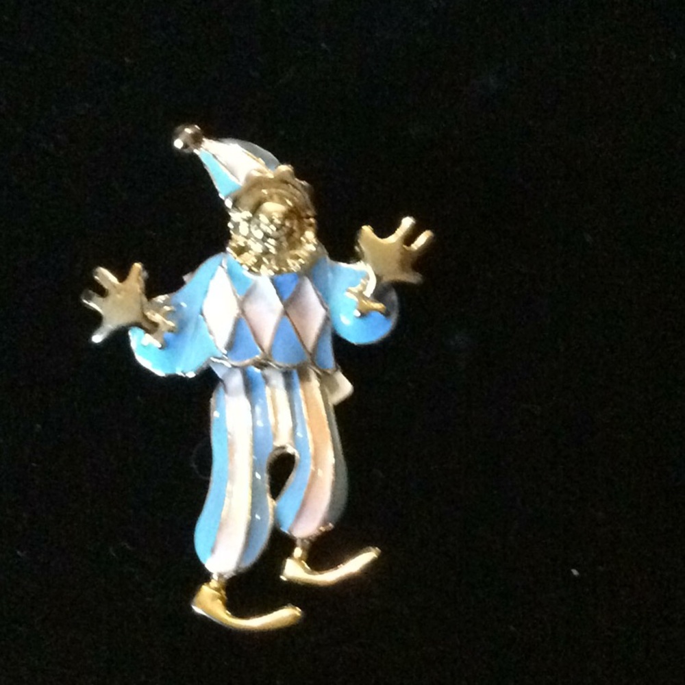 💰Clown brooch new gift giving condition gold pink